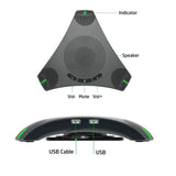 Conference Microphone USB Speakerphone Microphone for Business Conference,360° Omnidirectional Microphone JACKLY