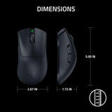 Razer DeathAdder V3 Pro Wireless Gaming Mouse, 63g, 90 Hr Battery, Black
