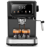 Espresso Machine 15 Bar Compact Electric Coffee Maker with Milk Frother for Latte & Cappuccino, Expresso Coffee Machines, Removable Water Tank, Ideal for Home and Office Use - Cafetera Espresso