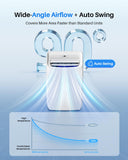 EnerGlow 14000BTU Portable Air Conditioner, 4-in-1 Cools 750 Sq.Ft, Quiet AC Unit with Fan & Dehumidifier, LED Display, Remote, Auto Swing, 24H Timer, Window Kit, for Bedroom/Office/Dorms/Apartment