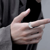 Oseew Round Cut Moissanite Rings Wedding for men Hip Hop Iced Out Luxury Men's Moissanite Ring sterling silver/ 10k 14k 18k gold Cross Design (white gold)