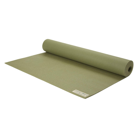 JadeYoga Harmony Yoga Mat- Durable & Thick Gym Fitness Mat, Non-Slip Natural Rubber Yoga Mat- Home Exercise & Stretching Mat, Workout Mat- Yoga, Pilate & Meditation for Women & Men (Olive Green, 68'') JadeYoga