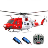 MechPuConToy GPS RC Helicopters for Adults, E2 UH-1Y 1/35 Scale 2.4G 6CH Remote Control Simulation 3D Stunt Helicopter Model with Lidar Positioning, Military RC Aircraft Outdoor