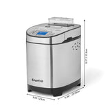 Starfrit Electric Bread Maker - 2lb Loafs - Non-Stick Removable Pan - Automatic Nut Dispenser - 13 Preset Programs - 550W