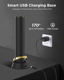 Newise Rechargeable Electric Wine Opener with Charging Base & Foil Cutter, Automatic Corkscrew for 60 Bottles, Luxury Mothers Gift for Wine Lovers Women Men - Gold & Black