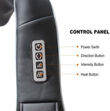 HCUCTOS Neck and Back Massager with Heat Electric Shoulder Massagers Deep Tissue Kneading Massage with Longer Strap for Muscles Pain Relief