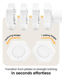 Adjustable Dumbbells Set, 4 in 1 Hand Weights Set for Women Men 10 LB Dumbbell Pair Each 2lbs 3lbs 4lbs 5lbs Weights Dumbbells Set with TPU Soft Rubber Handle for Home Gym Exercise Fitness - White