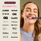 Quip Metal Sonic Electric Toothbrush for Adults - Time Travel & Soft Bristles with Travel Case & Replacement Brush Head - 3 Month Battery Life, Dusk Plum