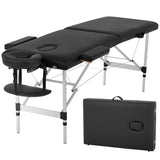 BestMassage Aluminium Massage Bed Portable Massage Table 24 inch Wide Lash Bed Height Adjustable 2 Folding Spa Table with Non-Woven Bag for Spa Footmassage Facial CareSpa Tattoo