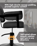 Towning Barber Salon Chair, Extra Wide Hair Styling Chair with Heavy Duty Hydraulic Pump, 360° Swivel Height Adjustable Braiding Design, Luxury Beauty Salon and Barbershop Equipment, Black