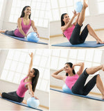 Comkit Mini Yoga Pilates Ball 10 Inch for Stability Exercise Training Gym Anti Burst and Slip Resistant Balls with Inflatable Straw (Blue) MoldFun