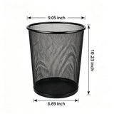 GOODSOFA 12 Pcs Mesh Trash Cans 3 Gallon Open Top Mesh Waste Wastebasket Lightweight Trash Bin Metal Basket Garbage Can for Kitchen Office Dorm Room Living Bedroom Under Desk Home Black