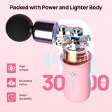 HEYCHY Super Mini Massage Gun, Deep Tissues Percussion Muscle Massager, Compact Sports Travel Massage Gun, Portable Massager Gun for her him, Pink
