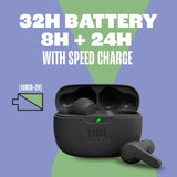 True Wireless Deep Bass Sound Earbuds, Bluetooth 5.2, Water & Dust Resistant, Hands-free call with VoiceAware (Blue) JBL