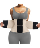 FeelinGirl Workout Waist Trainer Cincher Gym Postnatal Corset Shaper Tummy Slimmer Plus Size for Women Skin XS