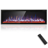 Sophia & William 60 Inch Electric Fireplace Wall Mounted, Fireplace Heater with Remote Control, Ultra Narrow Bezel for Living Room