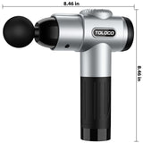 TOLOCO Massage Gun, Muscle Massage Gun Deep Tissue for Athletes with 10 Massage Heads, Electric Percussion Massager for Any Pain Relief, Valentines Day Gifts for Him Her, Silver