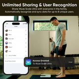 Wyze Scale Ultra, Smart Scale with 4.3" Color Display, Digital Bathroom Scale for Body Weight BMI Muscle Mass Composition, Wi-Fi & Bluetooth Body Fat Scale with Heart Rate, 400 lbs (Black)