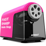 AFMAT 6 Holes Electric Pencil Sharpener and Robot Pencil Sharpener