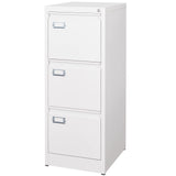 BYNSOE 3 Drawer File Cabinet with Lock Metal Vertical File Storage Cabinet Office Home Steel Vertical File Cabinet for A4 Legal/Letter Size Narrow File Cabinet Locked,Assembly Required