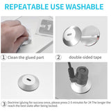 Cwmiibili Adhesive Security Plate with Slot for Cables to Lock Down Laptops, Tablets, Monitors and Other Devices (Silver 20 Pack)