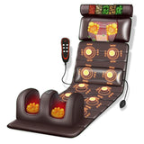 ZZBSOD Massage Mat with Heat 10 Vibrating Nodes Full Body Massage Mat with Adjustable Pillows Heating Pads, Full Body Massager for Neck and Back Muscle Relaxation Massage Cushion