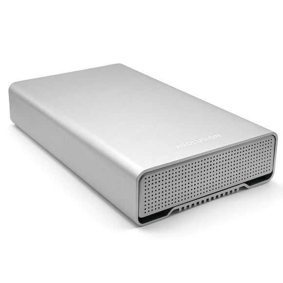 12TB USB 3.2 Gen 2 (10Gbps) USB-C External Hard Drive w/USB HUB for Windows or MacOS Desktop PC/Laptop (Silver) Avolusion