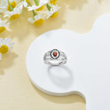 Oseew 2027 Class of Graduation Ring Women High School College (White Gold)