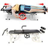RustyVioum Inversion Traction Table, Cervical Spine Lumbar Back Stretcher Machine Adjustable Length, Back Stretcher Decompression Without Going Upside Down, Lumbar Traction Device, Black RustyVioum