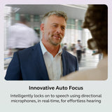 Jabra Enhance Select 700 Clinic-Quality OTC Hearing Aids, Licensed Audiology Services Included, Bluetooth LE Audio & Streaming for iOS/Android, Nearly Invisible & Comfortable, Silver