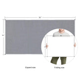VIZ-PRO Large Fabric Bulletin Board/Foldable Notice Board Felt Gray, 96 X 48 Inches, Silver Aluminium Frame