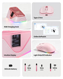 EPOMAKER NEX Lite Wireless Gaming Mouse w/Screens & RGB Charging Dock