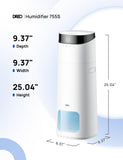 DREO 16L Smart Humidifier Large Room 1000 ft², 130H Cool Mist Air Humidifiers for Bedroom Plants Baby, Top Fill, Remote/Touch/Voice & APP Control, Clean Tank Technology, 30dB, RGB Light, HM755S White