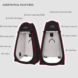 Your Choice 3.9x3.9x6.9FT Pop Up Privacy Tent, Large Portable Camping Changing Room with 2 Storage Pockets & 4 Sandbags, Outdoor Shower & Toilet Shelter for Beach, RV, Camping & Hiking - Black