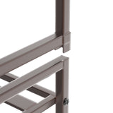 Simple Houseware 3-Tier Stackable Metal Panel Shoes Rack, Bronze