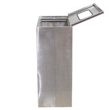 Sturdy Essentials Rectangle Sleek, Modern 40 Gallon Metal Commercial Trash Can for Commercial Spaces
