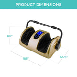 Best Choice Products Heated Shiatsu Foot Massager for Pain Relief, Plantar Fasciitis, Neuropathy, Blood Circulation w/Compact Design - Gold