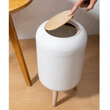 SEUOKMN Bathroom Waste Bins Press-Type Trash Can Household Dustbin Box Kitchen Garbage Paper Basket