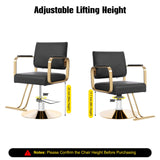 ZAWAYINE Salon Chair,Barber Chair with Hydraulic Height Adjustable & 360° Swivel,Black Hair Salon Styling Chairs for Hair Stylist for Home, Barber Shop and Beauty Salon