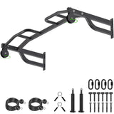 Kipika 48" Ceiling Mounted Pull Up Bar, Heavy Duty Multi-Grip Chin Up Bar, Mounted Pullup Bar, Adjustable Height, Pull Up Bands for Chin Ups & Body Stretching, Ideal for Home Gym and Strength Training (48" Pull Up Bar with 2 Pulleys)