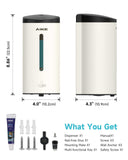 AIKE Wall Mount Automatic Foam Soap Dispenser 25 OZ Commercial Large Capacity Stainless Steel Model AK1205FA(Matte White)