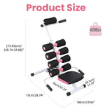Mini Inversion Table, Adjustable Back Stretcher Table for Pain Relief, Foam Roller, 350 Lbs Load Capacity Home Gym Ergonomic Lumbar Decompression Tables Improve Posture & Spinal Health Pink Black