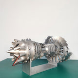 MechPuConToy Trent 900 Turbofan Engine Model That Works, 150+PCS DIY Assembly Simulation Aircraft Engine Electric Model Kit, Physics Experiment Set for Adults