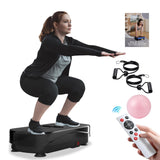 Natini Vibration Plate Exercise Machine, Vibration Plate for Lymphatic Drainage, Whole Body Workout Vibration Fitness Platform (Black)