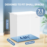 BANGSON 7.1 Cu.Ft Chest Freezer, Deep Freezer with Adjustable Thermostat, Top Open Door Freezer with Removable Basket, Quiet Operation, Ideal for Kitchen/Apartment/Office
