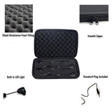 Luqeeg Universal Fishing Bite Alarm, 4 Pcs LED Illuminated Bite Indicators, Standard Plug Design Indicators for Carp Fishing & Night