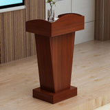 Portable Minimalist Wood Lectern - Adjustable Podium for Teachers & Conferences Open Storage Design Perfect for Presentations & Events