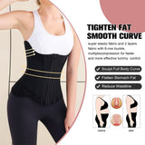 Waist Cincher for Women Shapewear Workout Girdle Tummy Control Shaper Slimming Waist Trainer Corset with Zipper (Black, X-Small)