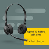 Wireless Headset, Dual-Ear – Telephone Headset with Industry-Leading Wireless Performance, Advanced Noise- Black Jabra