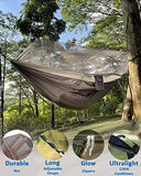 Sunyear Camping Hammock-Hammocks with Net and Rain Fly Tarp - Portable Single&Double Lightweight Nylon Parachute Hammocks with Hammock Tree Straps for Backpacking Hiking Travel Camping Indoor Outdoor